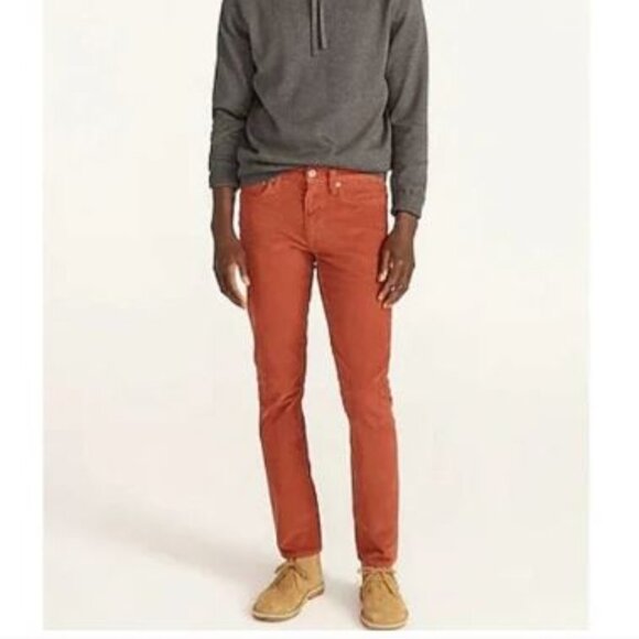 J. Crew | Men's 250 Skinny Fit Stretch Corduroy Pant Trousers Plank Ruse 30x30 - Picture 1 of 12